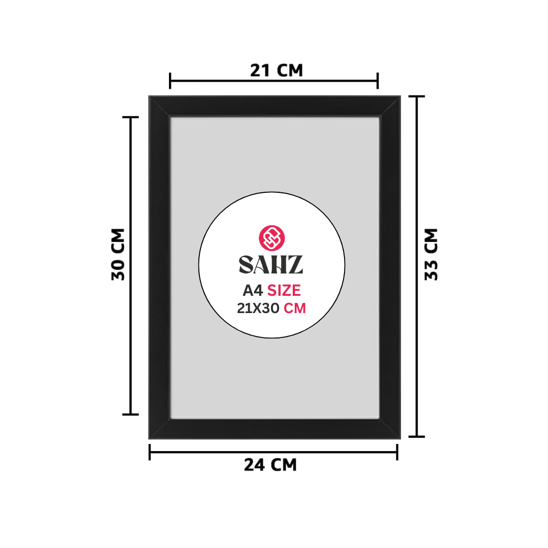 Elegant Black Frames 21x30 cm - Pack of 4 – SAHZ