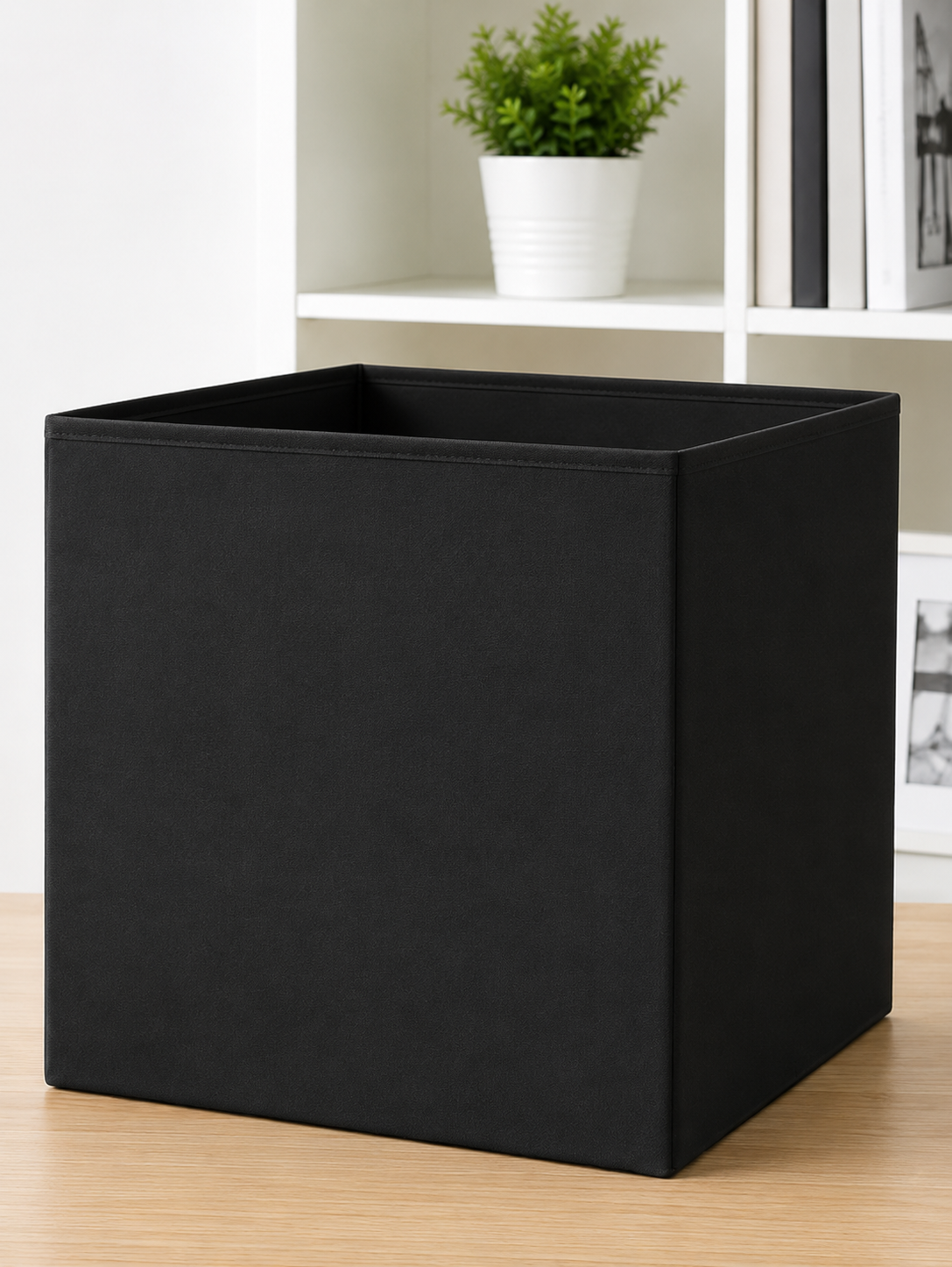 SAHZ Foldable Storage Box Black Pack of 4 – Multipurpose Fabric Cube for Home & Office