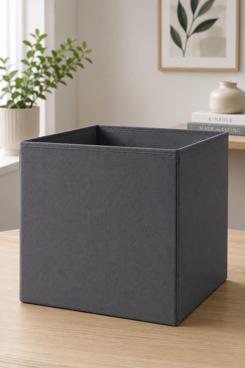 SAHZ Foldable Storage Box Grey Pack of 6 – Multipurpose Fabric Cube for Home & Office