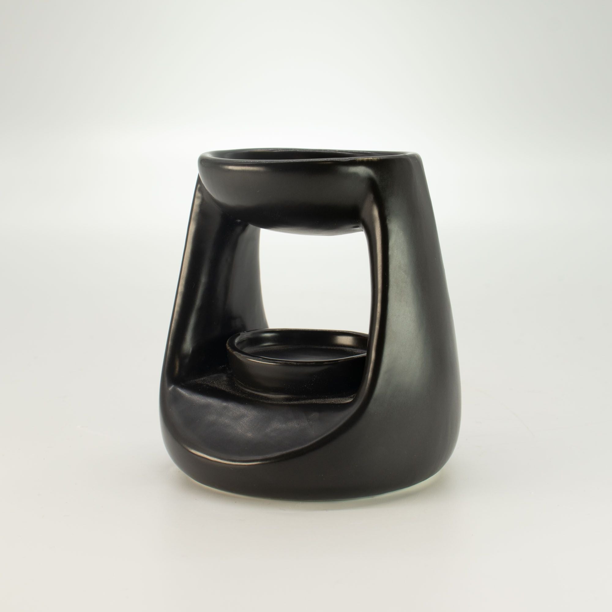 Ceramic Zen Oil Burner - Small Classic  - Matt Black