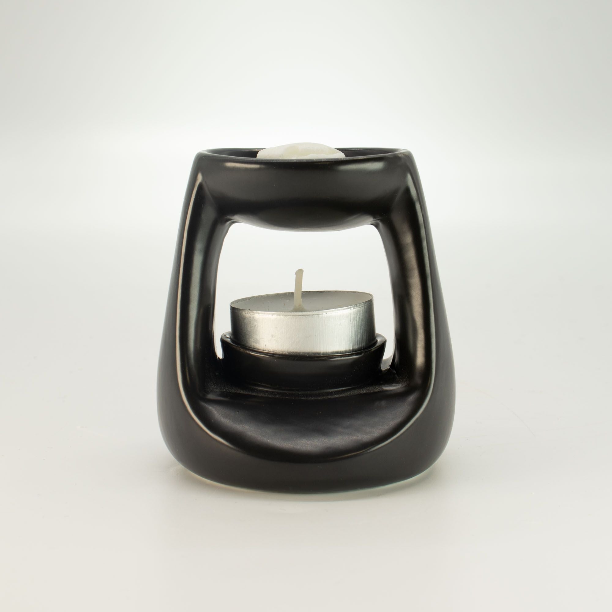 Ceramic Zen Oil Burner - Small Classic  - Matt Black