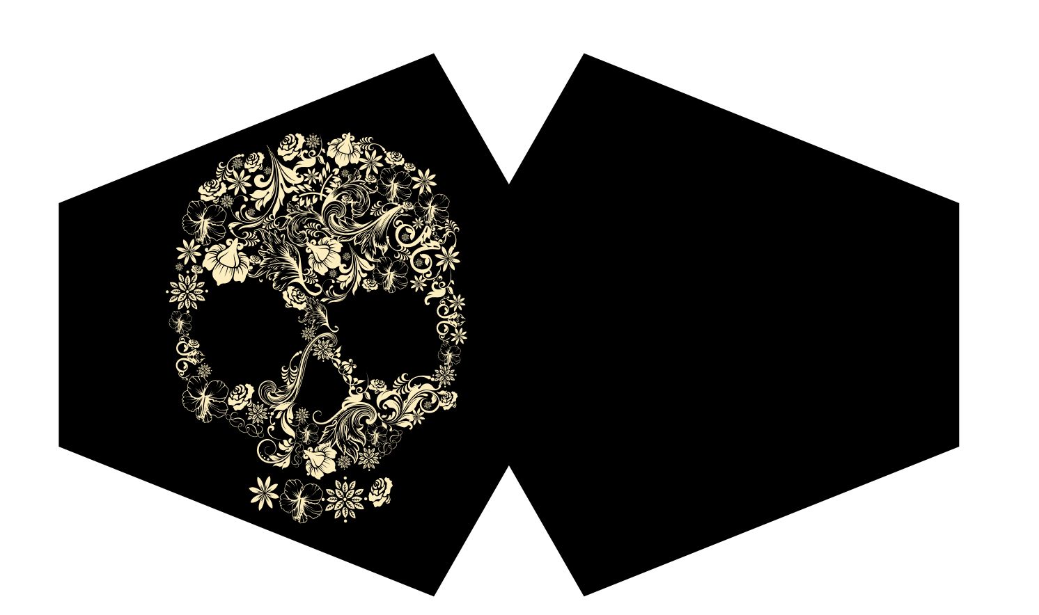 Reusable Fashion Face Mask - Flower Skull (Adult)